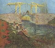 Vincent Van Gogh The Langlois Bridge at Arles (nn04 France oil painting artist